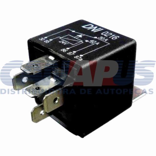 Rele Auxiliar C/ Suporte Reverso - Universal 5 Terminais