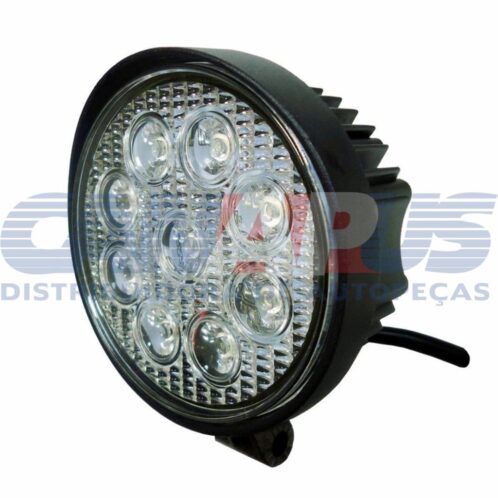 Farol De Trabalho Redondo Com Leds