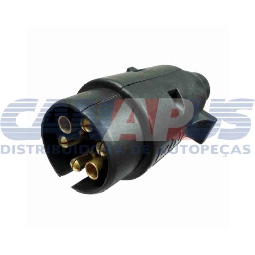 Tomada P/ Engate - Macho 6 Polos Preto