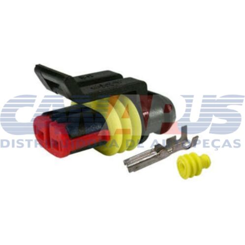 Kit Conector Eletrico - 2 Vias Femea