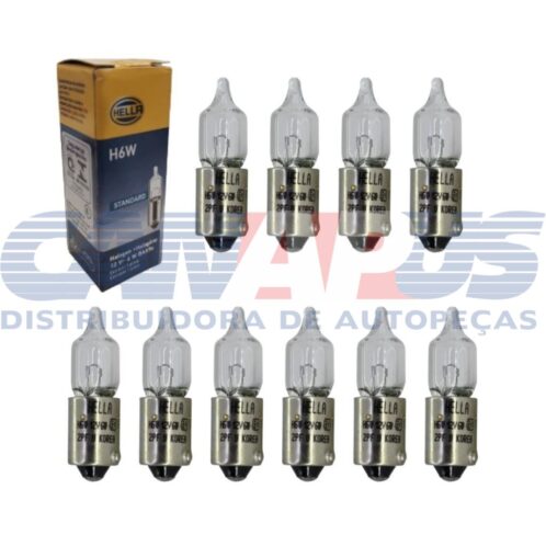 Pacote Com 10 Lampadas H-6 12v 6w