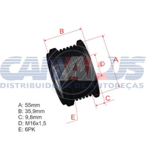 Polia Roda Livre - Ducato / Jumper / Dail