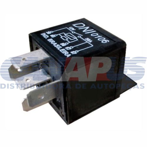 Rele Auxiliar – 12v Duplo Contato C/ Suporte