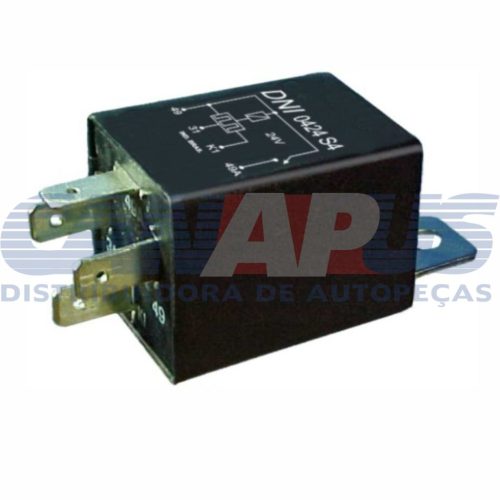 Rele – Pisca 4 Terminais 24v C/ Suporte