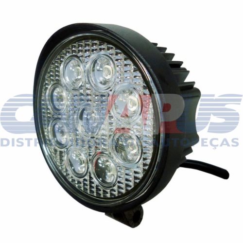 Farol De Trabalho Redondo Com Leds