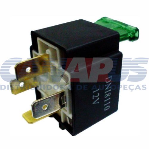 Rele Auxiliar – 12v 30a C/ Fusivel 4 Terminais