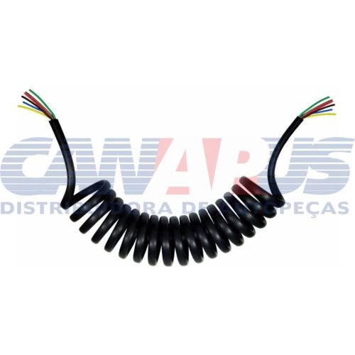 Chicote Eletrico Espiral 4,5m 7 Via