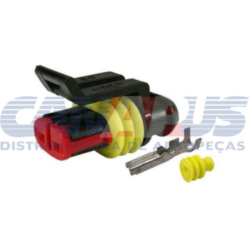 Kit Conector Eletrico – 2 Vias Femea