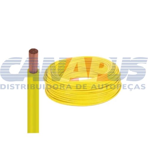 Cabo Auto 0,75 (18) C/ 100 Metros Amarelo