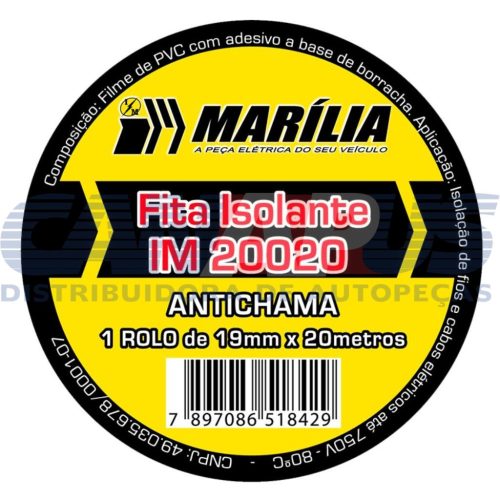 Fita Isol.-19mm – 20 Mts C/cola