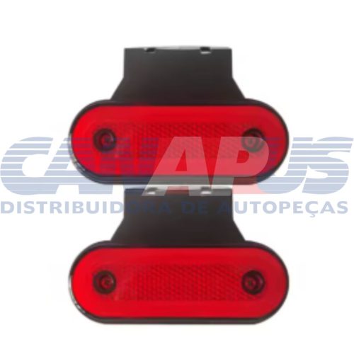 Lanterna Lateral Delimadora Vermelho 12/24v Led-Par