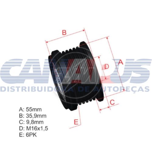 Polia Roda Livre – Ducato / Jumper / Dail